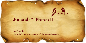 Jurcsó Marcell névjegykártya
